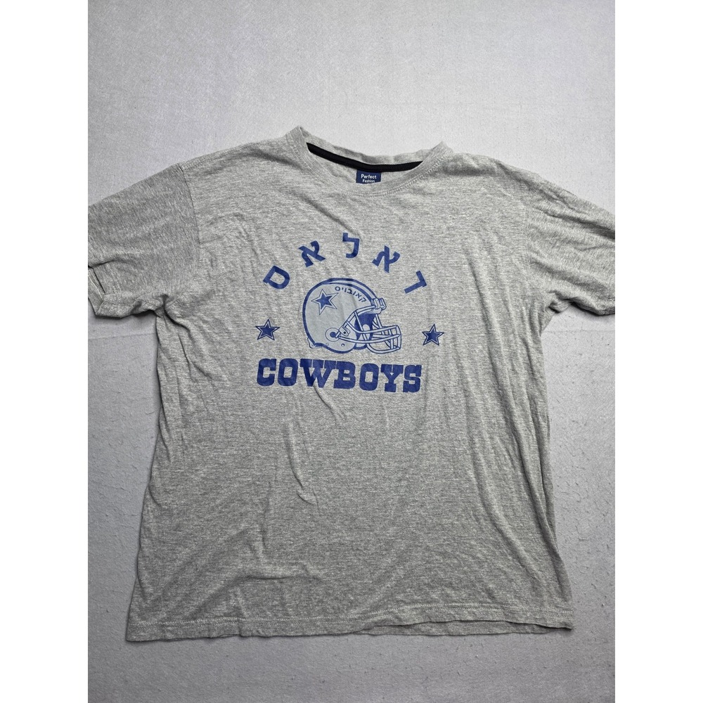 Perfect Fashion Dallas Cowboys Football Shirt Men's M Gray Graphic Performance